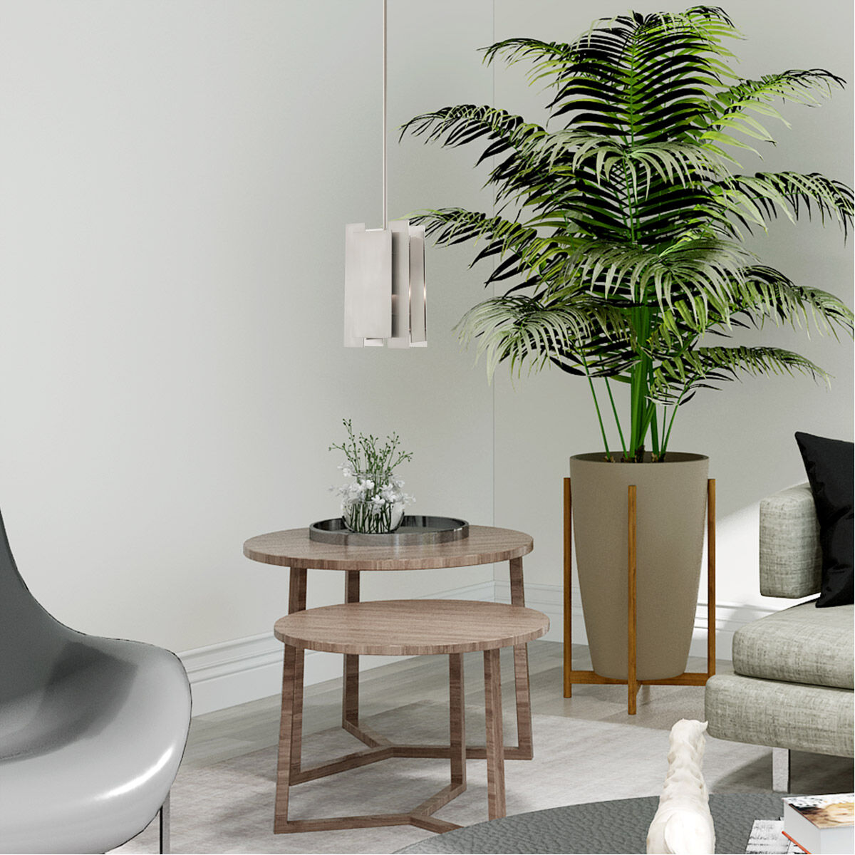 Varick 1 Light 7 inch Brushed Nickel Mini Pendant Ceiling Light