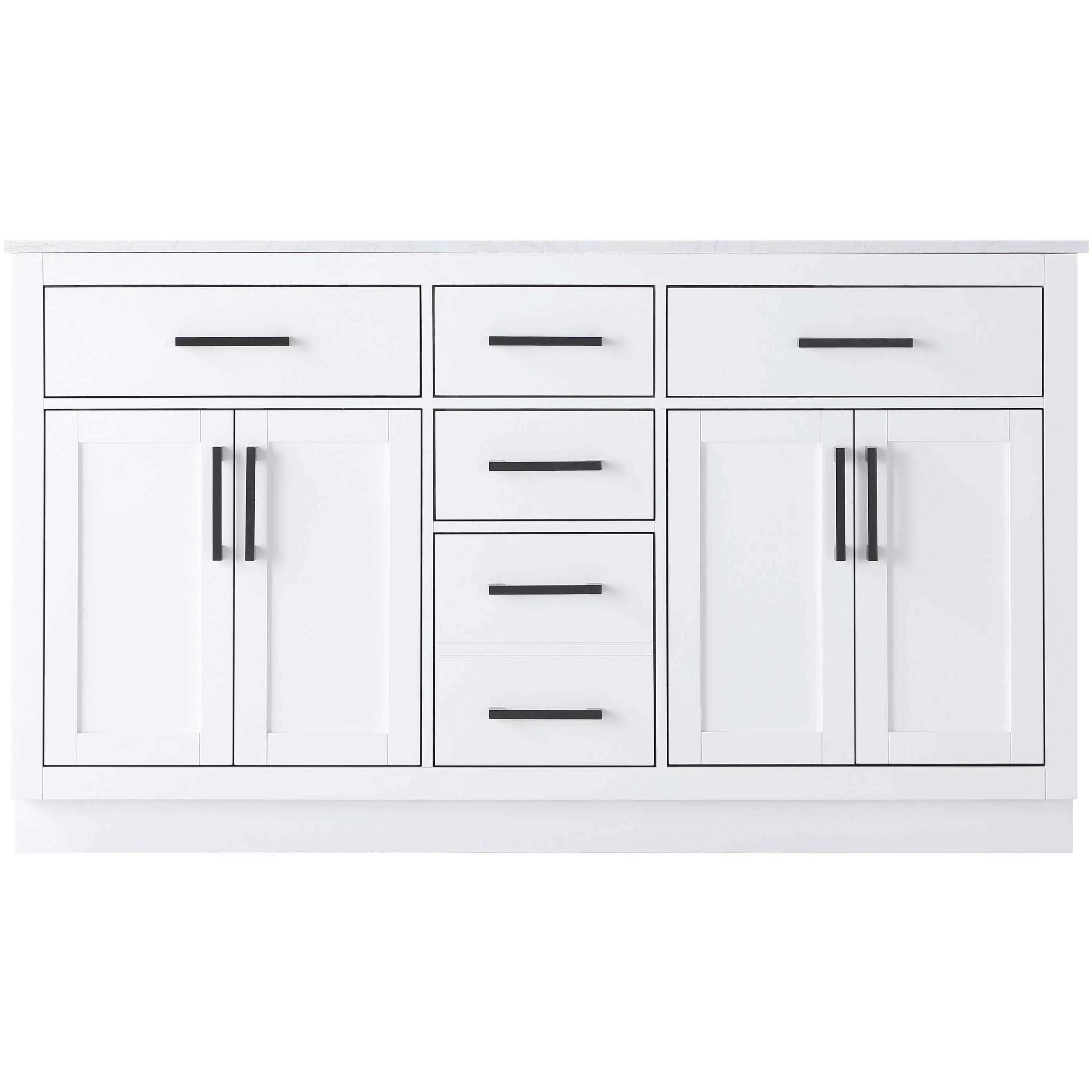 Alden 60 X 35 inch White Bathroom Vanity Cabinet