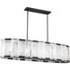 Veil 6 Light 48 inch Dark Matte Black Linear Chandelier Ceiling Light