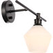 Gene 1 Light 14.7 inch Black Wall sconce Wall Light, Right