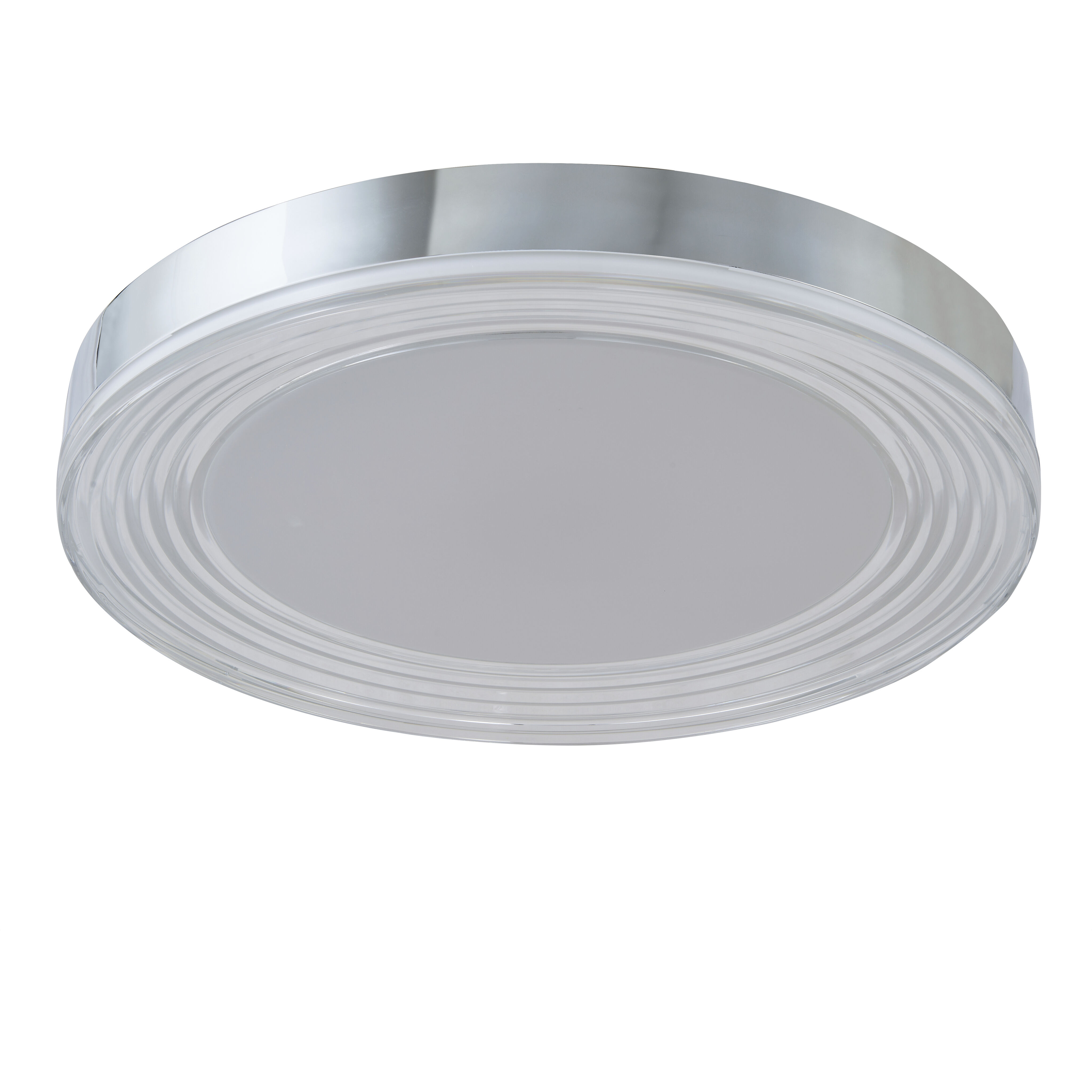 Waves LED 20 inch Chrome Flush Mount Ceiling Light