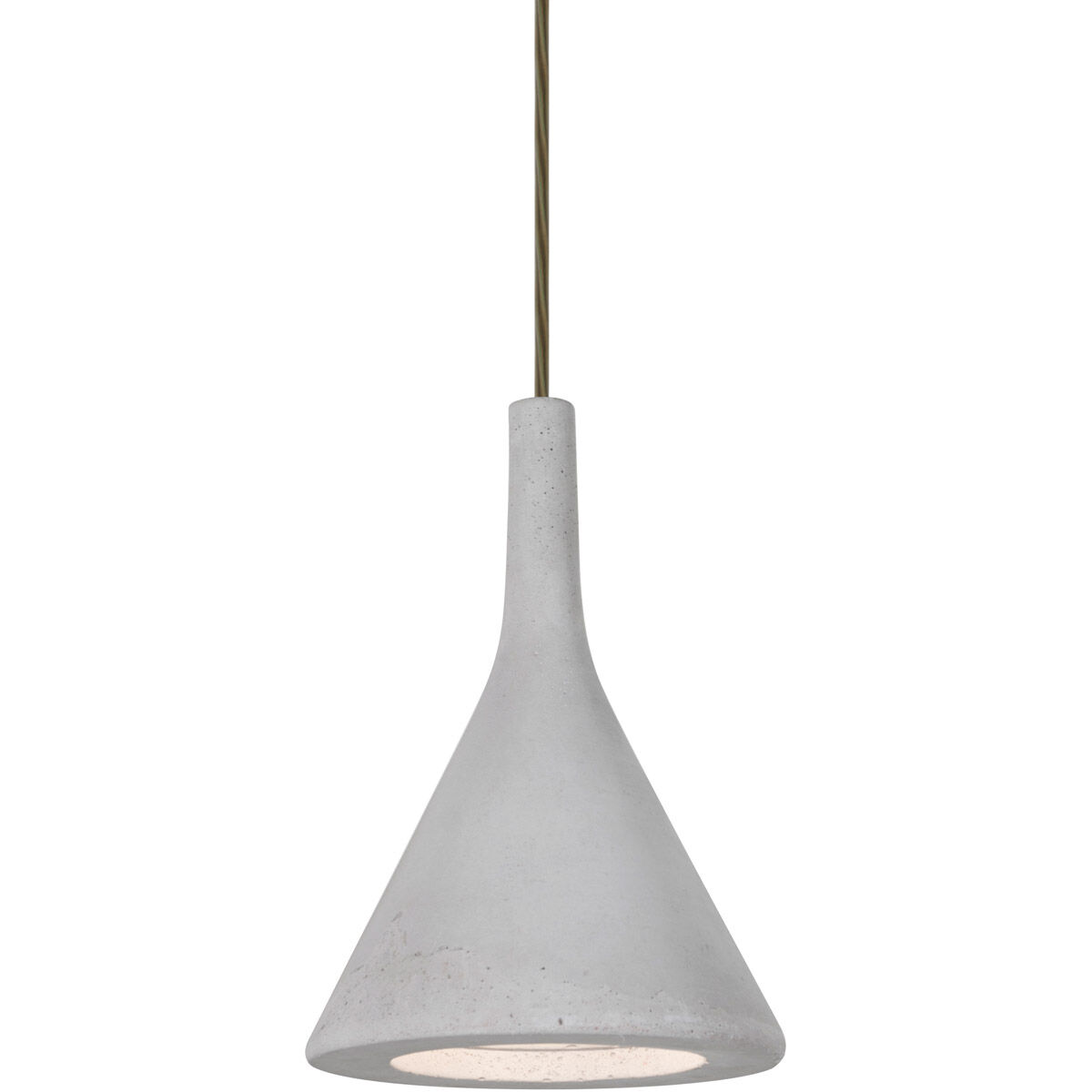 Gala LED Bronze Cord Pendant Ceiling Light in Natural Concrete 