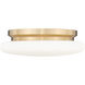 Soleil 1 Light 12 inch Modern Gold Flush Mount Ceiling Light
