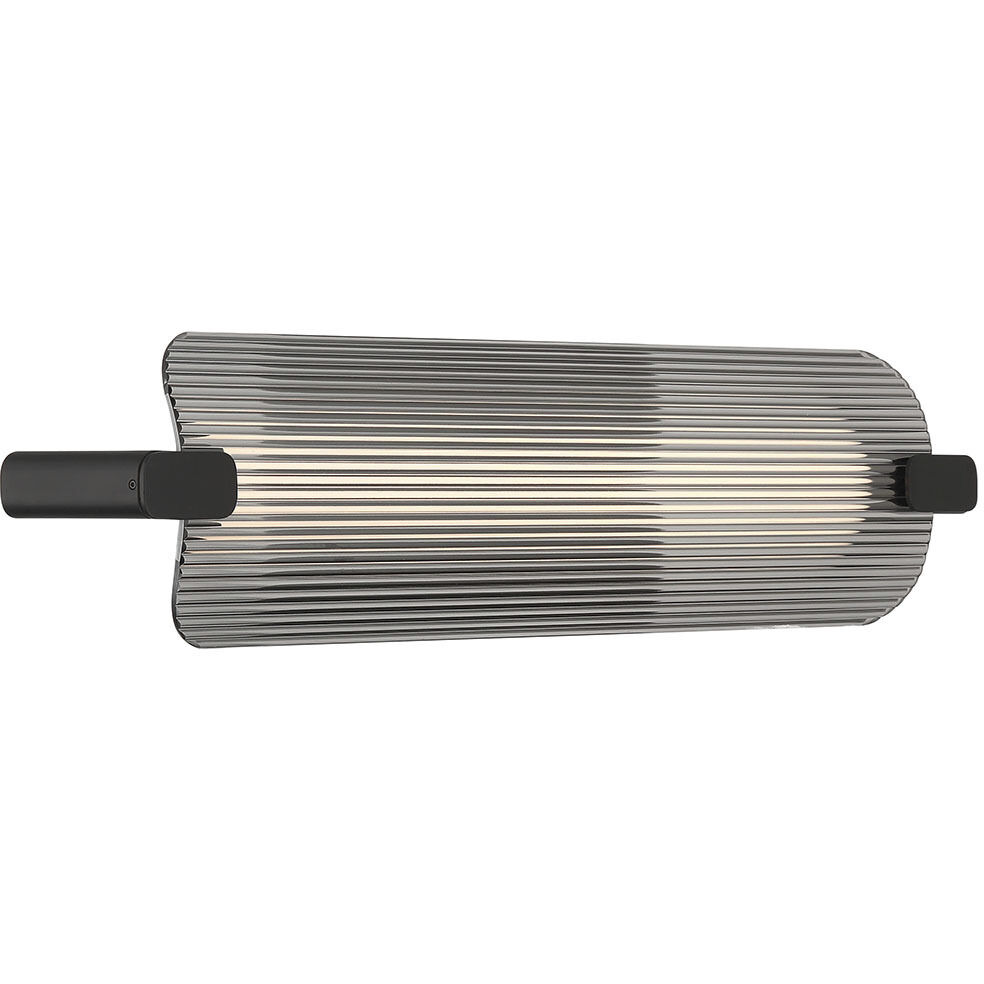 Neoness LED 24.5 inch Matte Black Outdoor Wall Sconce in Smoke