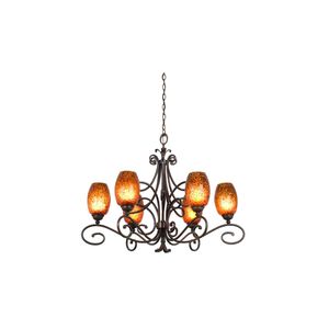 Amelie 6 Light 33 inch Antique Copper Chandelier Ceiling Light in Penshell (PS01) FALL CLEARANCE