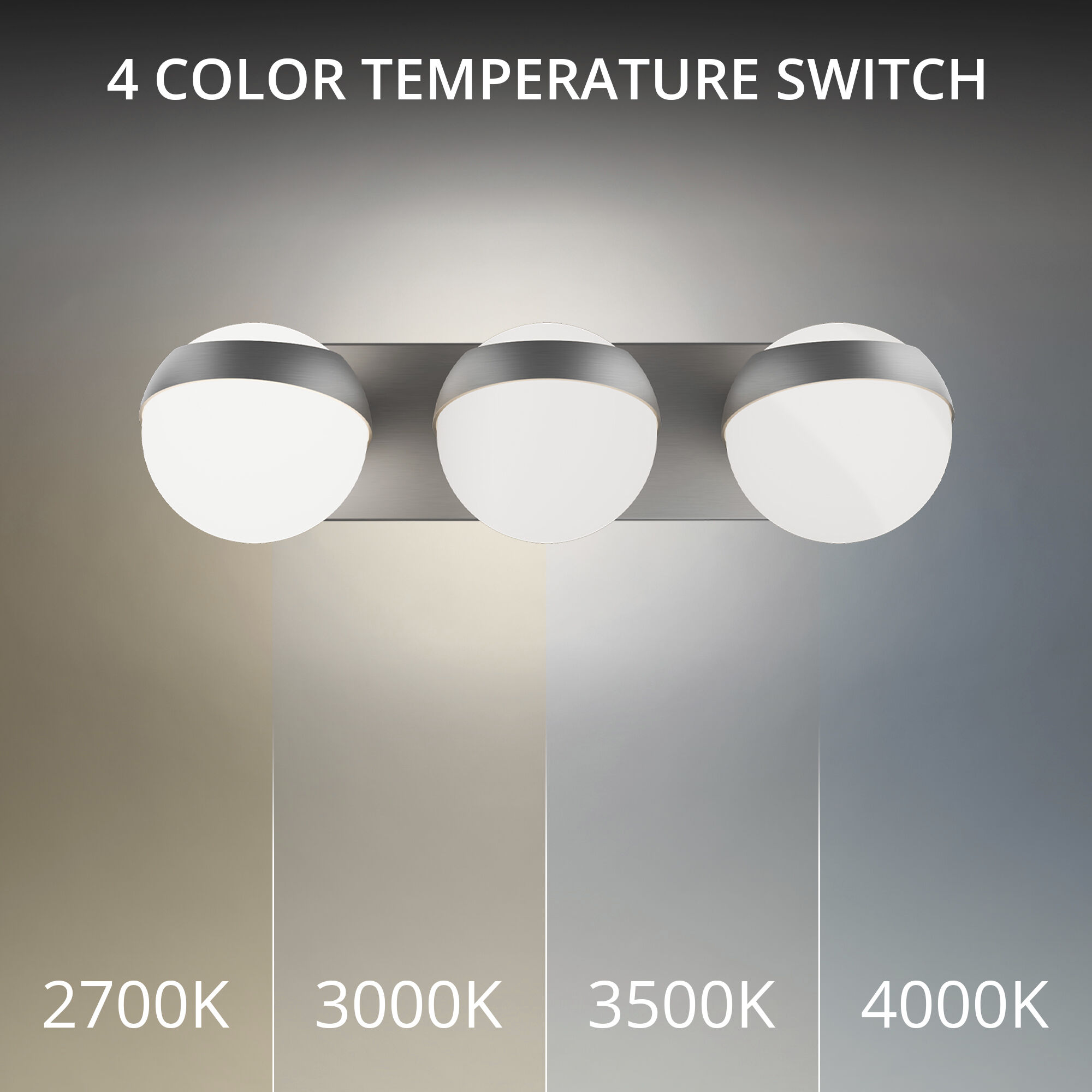 Tripoli LED 20 inch Brushed Nickel Bath Vanity & Wall Light in 3500K, dweLED