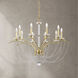 Priscilla 10 Light Heirloom Silver Chandelier Ceiling Light in Optic, Adjustable Height