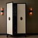 Soko Ivory and Ebony and Vintage Brass Cocktail Cabinet