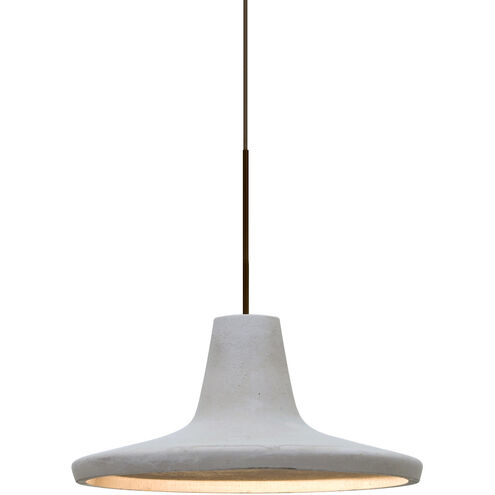 Modus LED Bronze Cord Pendant Ceiling Light in Natural Concrete