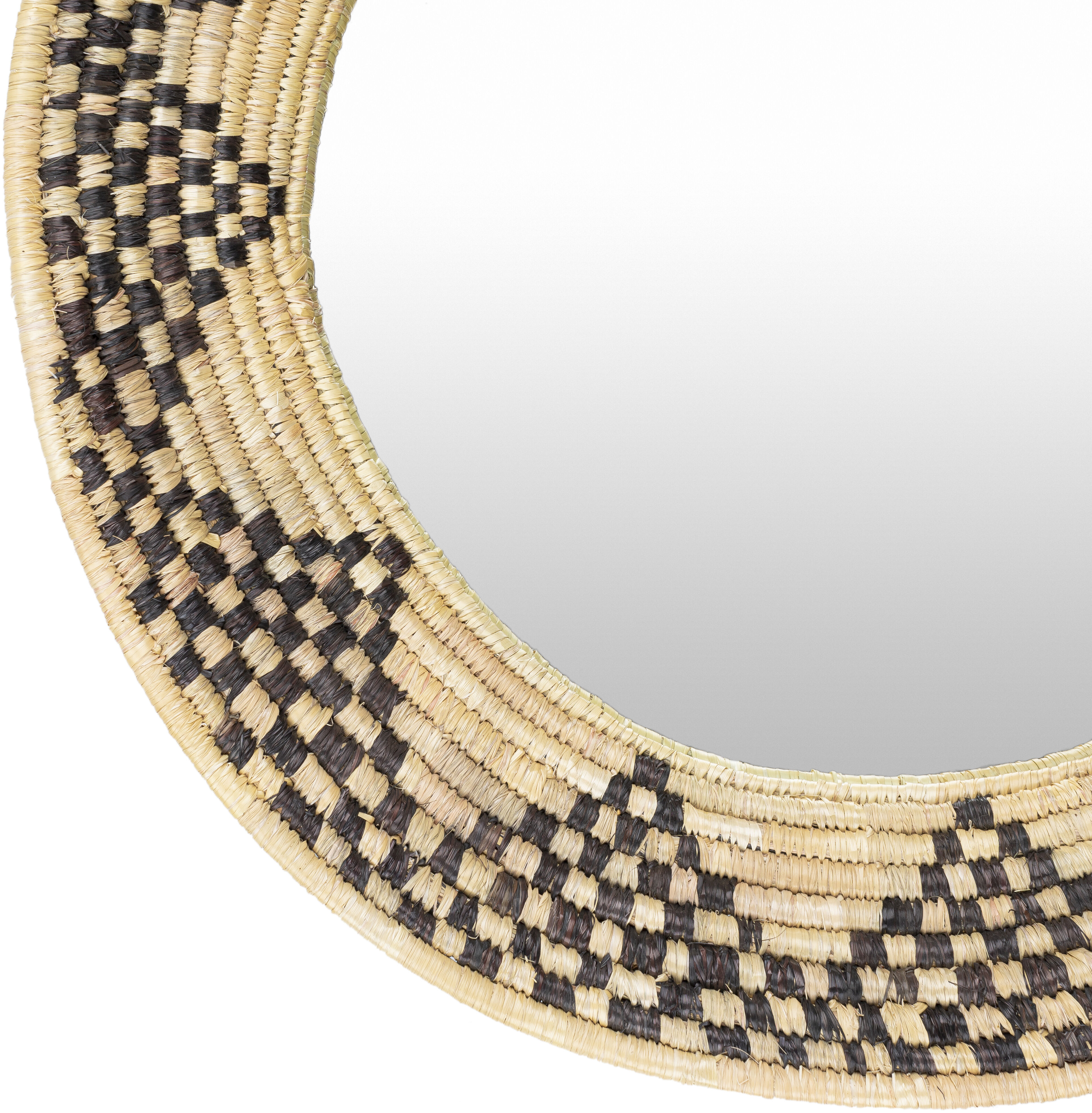 Dastkar 24 X 24 inch Peach Mirror, Round