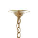 Purebred 4 Light 32.25 inch Contemporary Gold Leaf/Natural Chandelier Ceiling Light, Large