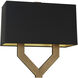 Valerie 63 inch 100 watt Vintage Brass Floor Lamp Portable Light in Black With Matte Gold