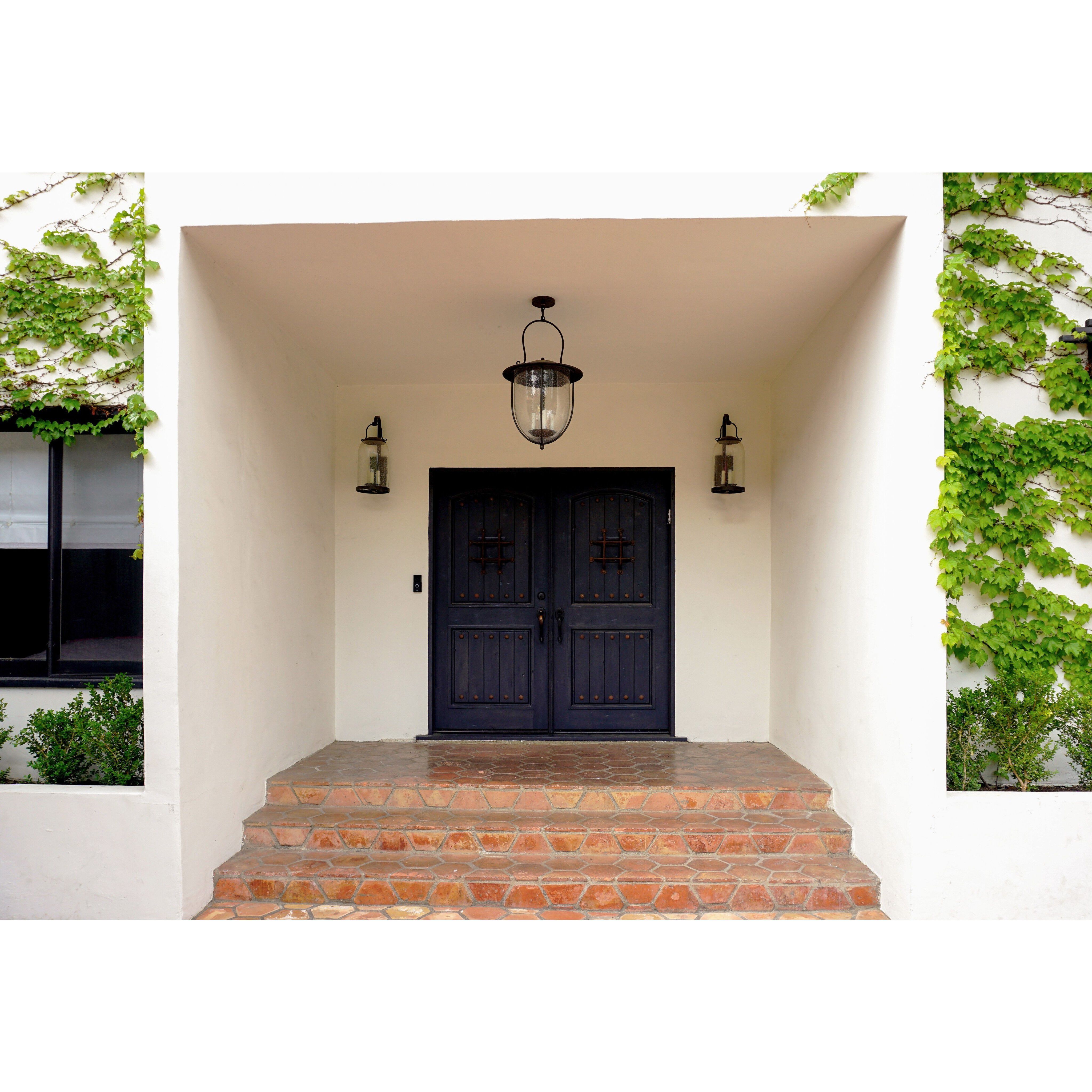 Napa County 3 Light 24 inch French Iron Outdoor Wall Sconce, Medium