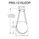 Persis LED 11.75 inch Matte Black Single Drop Pendant Ceiling Light