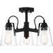 Beckonridge 3 Light 17 inch Coal Semi-Flush Ceiling Light