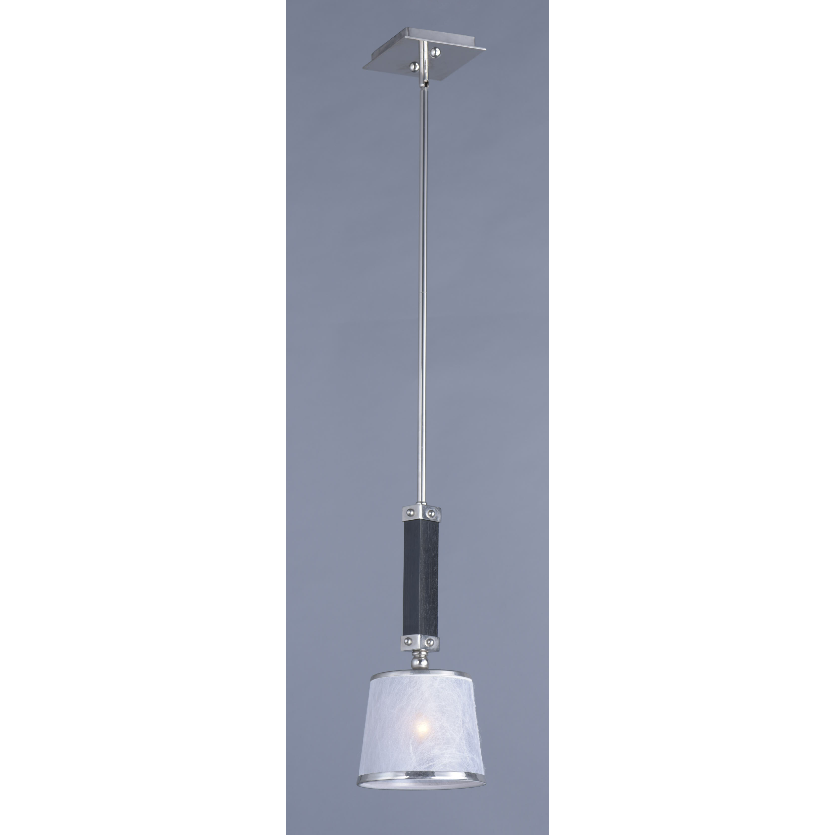 Maritime 1 Light 7.5 inch Wenge/Polished Nickel Mini Pendant Ceiling Light