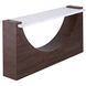Corsa 60 X 16 inch Walnut with White Console Table