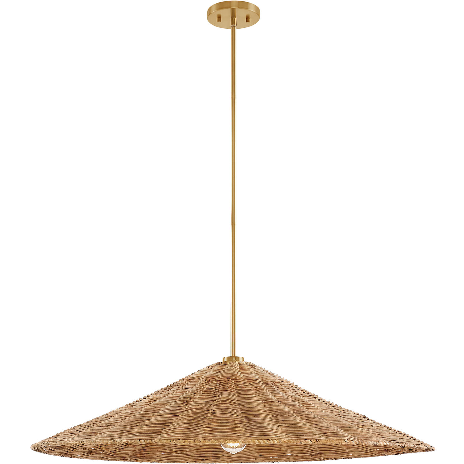 Bohemian 1 Light 35 inch Natural Brass Pendant Ceiling Light