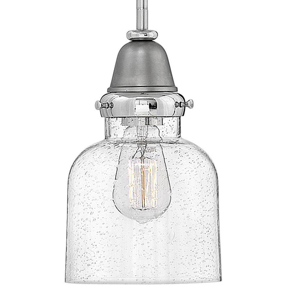 Academy 1 Light 6.5 inch English Nickel with Polished Nickel Indoor Pendant Ceiling Light