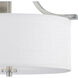 Pendenza 2 Light 15.25 inch Brushed Nickel Semi Flush Mount Ceiling Light