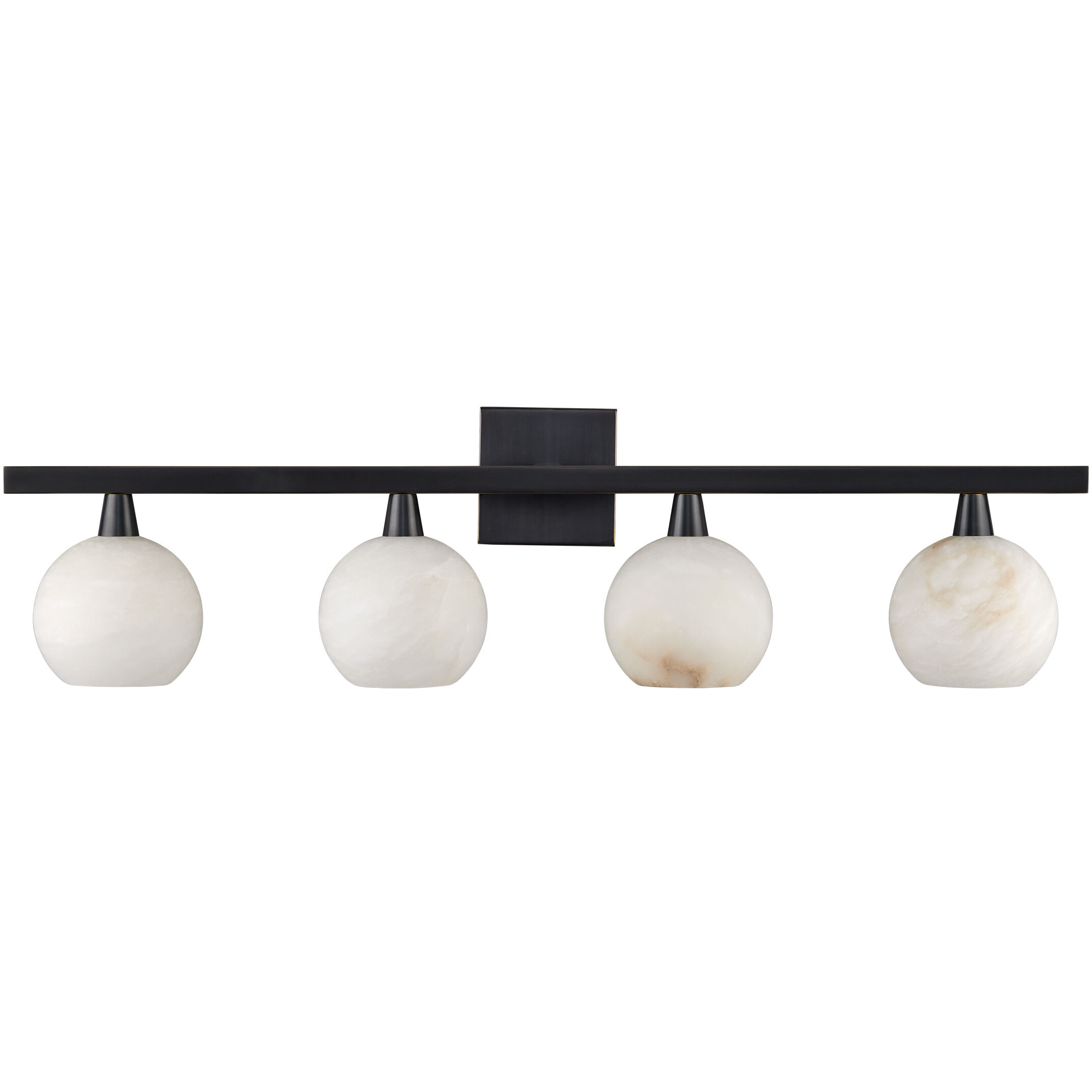 Bombelles 4 Light 38 inch Oil Rubbed Bronze/Natural Bath Bar Wall Light
