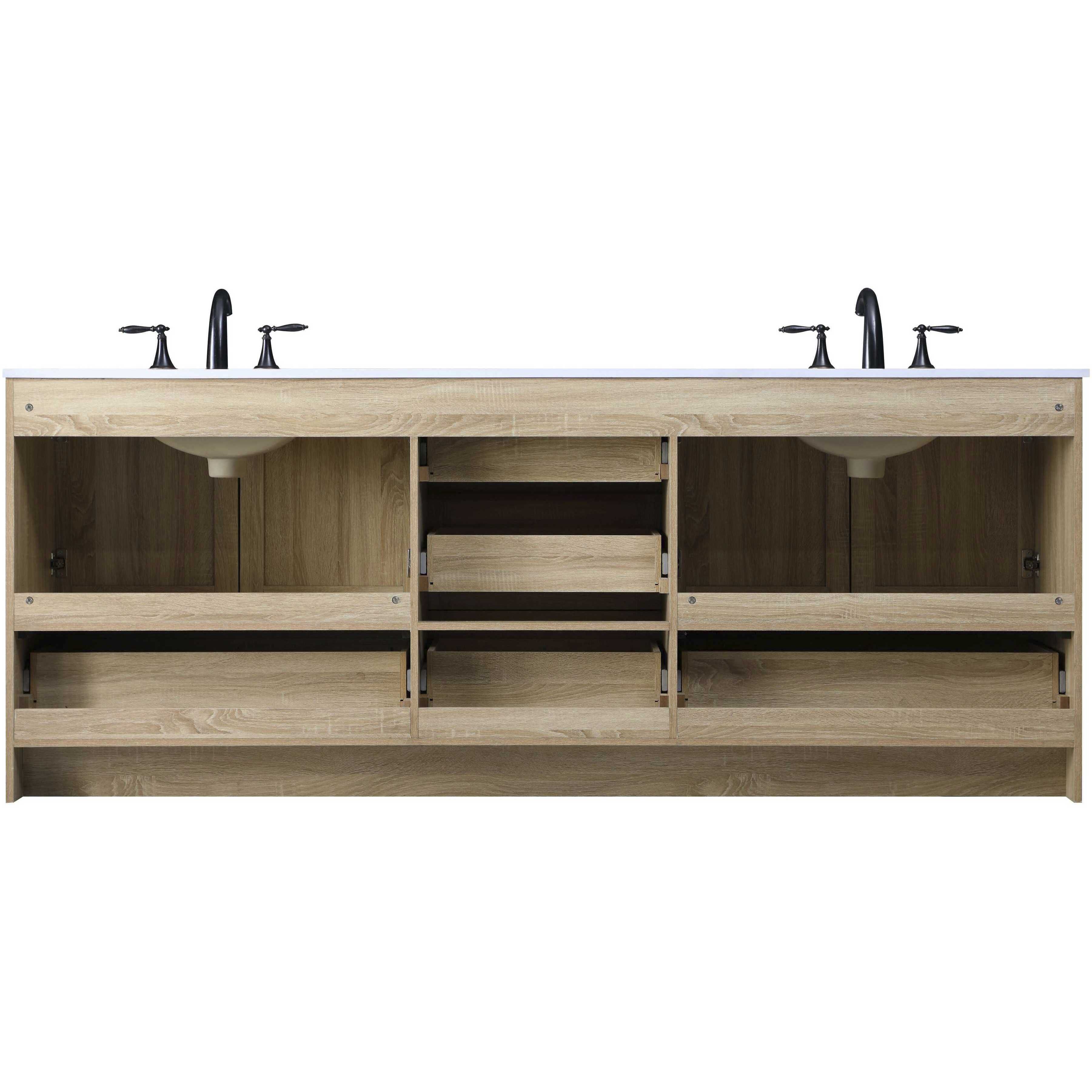 Soma 84 X 34 inch Mango Wood Bathroom Vanity Cabinet