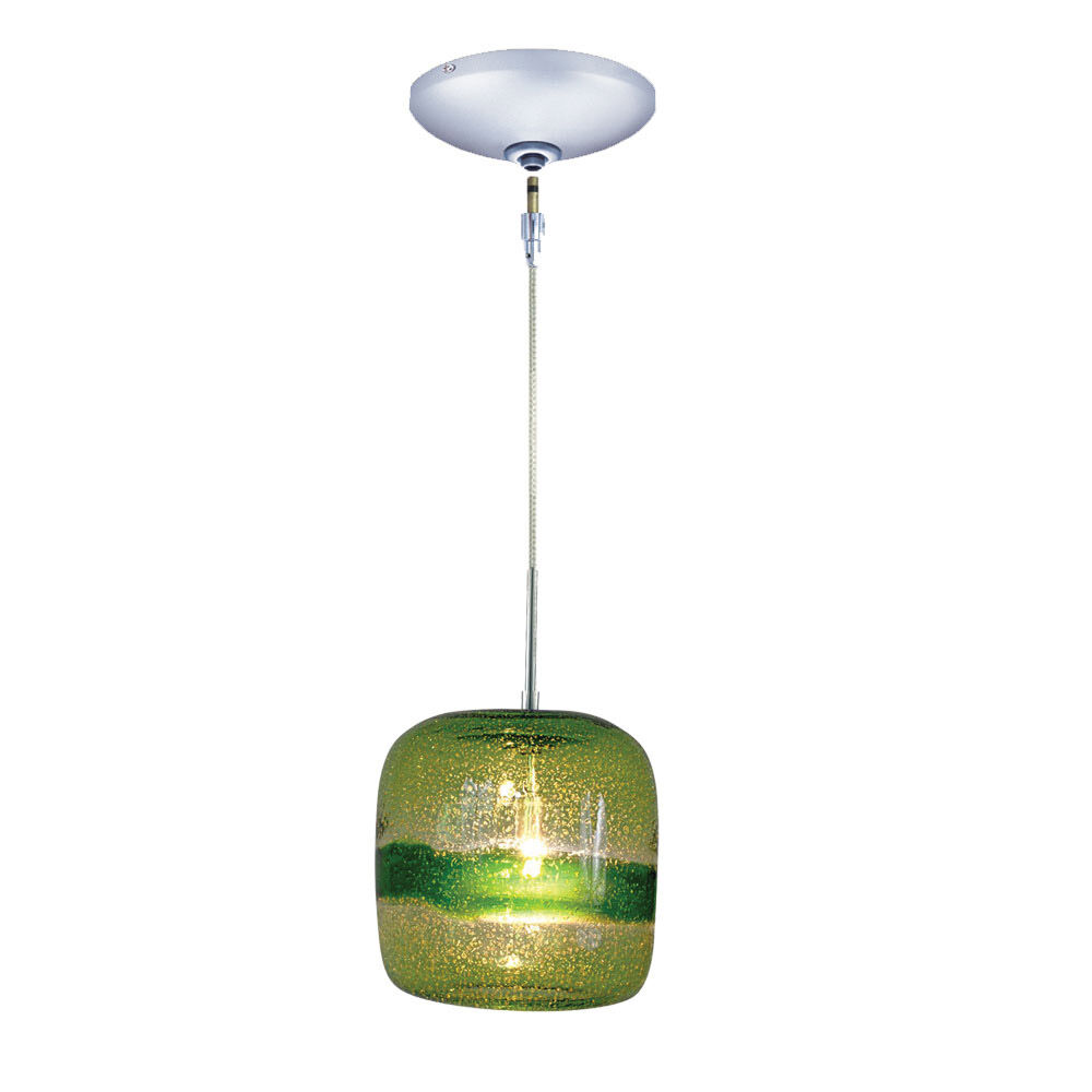 Envisage VI 1 Light 8 inch Chrome Mini Pendant Ceiling Light in Envisage Green