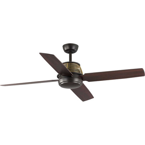 Shaffer 56 inch Architectural Bronze with Driftwood/Natural Cherry Blades Ceiling Fan