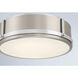 Lynca LED 13.75 inch Chrome and Brushed Nickel Flush Mount Ceiling Light