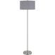 Cromwell 58.75 inch 150.00 watt Brushed Steel Floor Lamp Portable Light in Smoke Grey