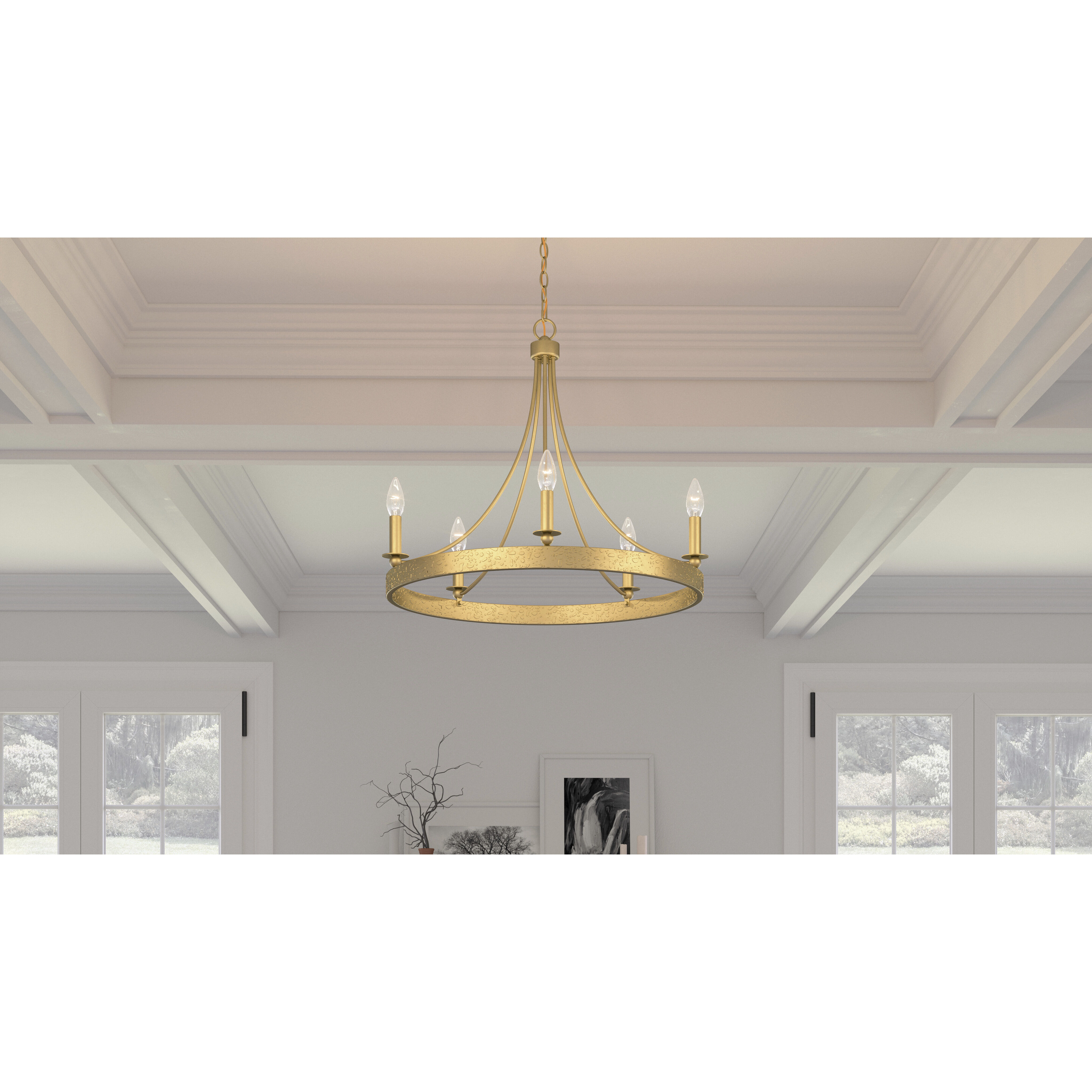 Aspyn 5 Light 26 inch Light Gold Chandelier Ceiling Light