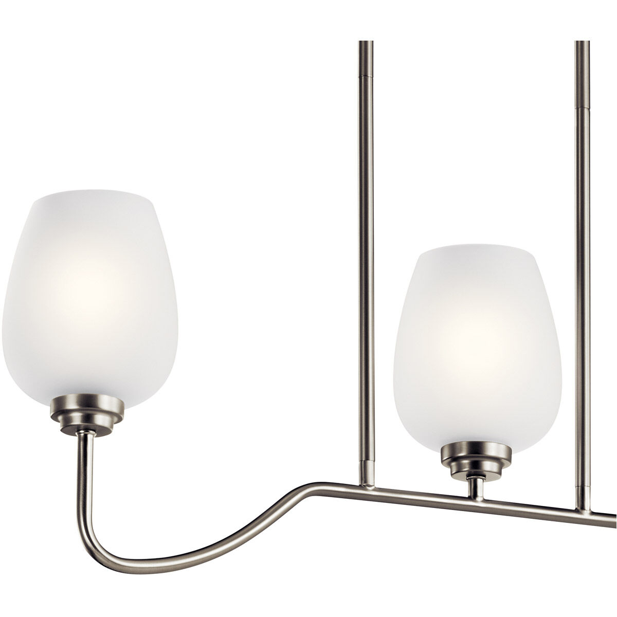 Valserrano 3 Light 5 inch Brushed Nickel Chandelier Linear Ceiling Light, Single