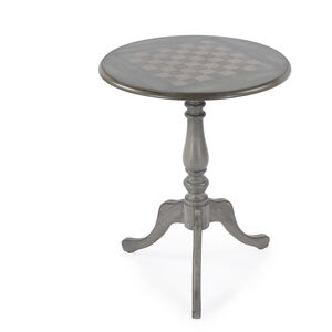 Colbert 22" Round  Pedestal Game Table in Gray