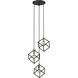 Vertical 3 Light 18 inch Bronze and Olde Brass Chandelier Ceiling Light