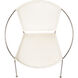 Milo White Leather Accent Chair