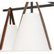 Reins 4 Light 40 inch Saddle Brown Chandelier Ceiling Light