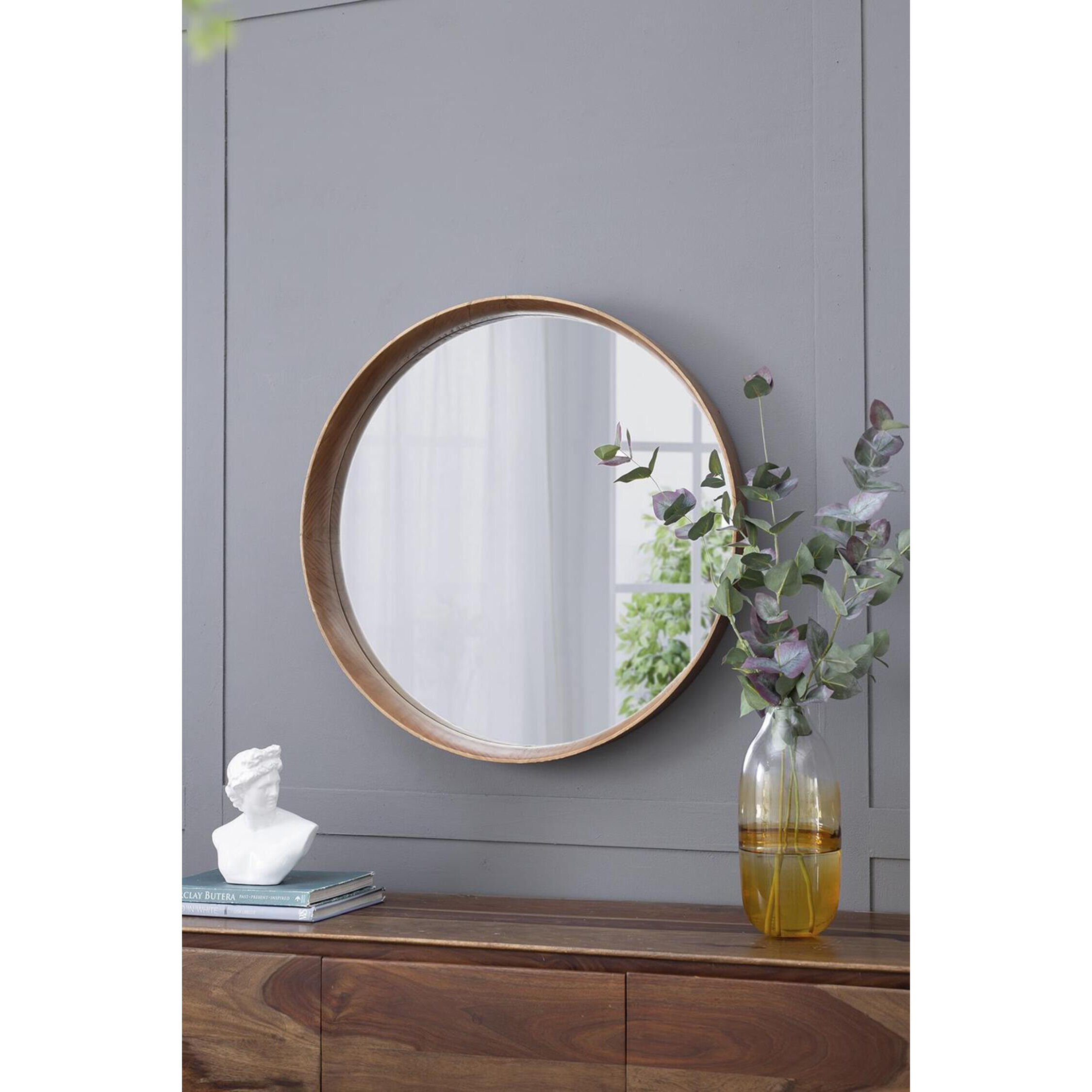 Wayne 31.5 X 31.5 inch Brown Wall Mirror