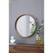 Wayne 31.5 X 31.5 inch Brown Wall Mirror