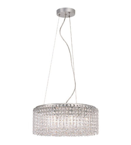 Crystal Flair 6 Light 16 inch Polished Chrome Pendant Ceiling Light
