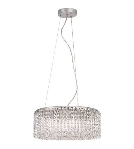 Crystal Flair 6 Light 16 inch Polished Chrome Pendant Ceiling Light