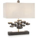 River Rock 26 inch 60.00 watt Antique Gold and Concrete Accent Lamp Portable Light