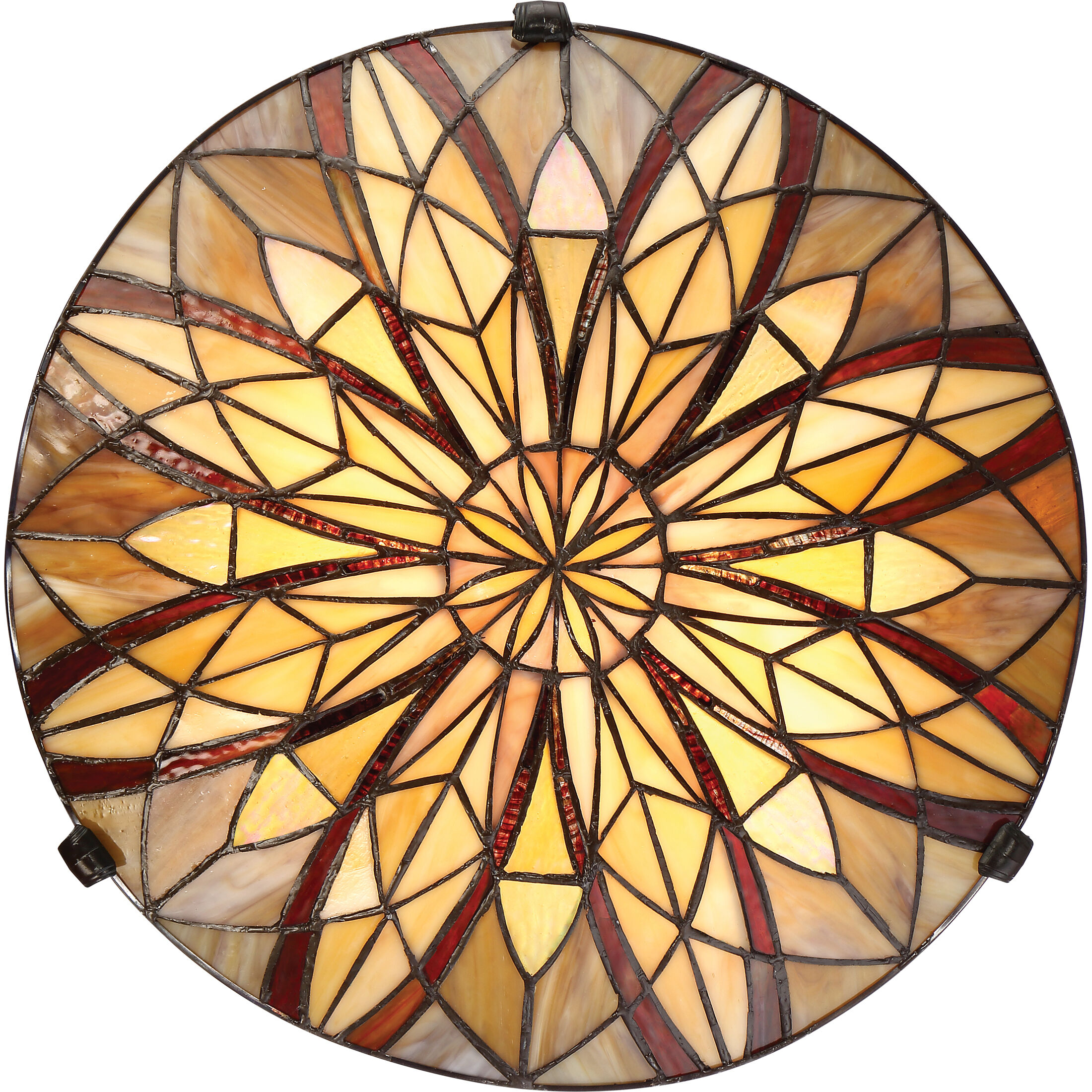 Victory 2 Light 16 inch Valiant Bronze Flush Mount Ceiling Light, Naturals