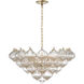 Julie Neill Caselli LED 35.5 inch Hand-Rubbed Antique Brass Basket Chandelier Ceiling Light