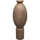 Elevated 15.75 X 6 inch Decorative Vase in Burnt Umber Ceramic