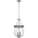 Boliver 3 Light 11.75 inch Brushed Nickel Pendant Ceiling Light