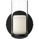 Birch LED 3 inch Black and Clear ADA Wall Sconce Wall Light