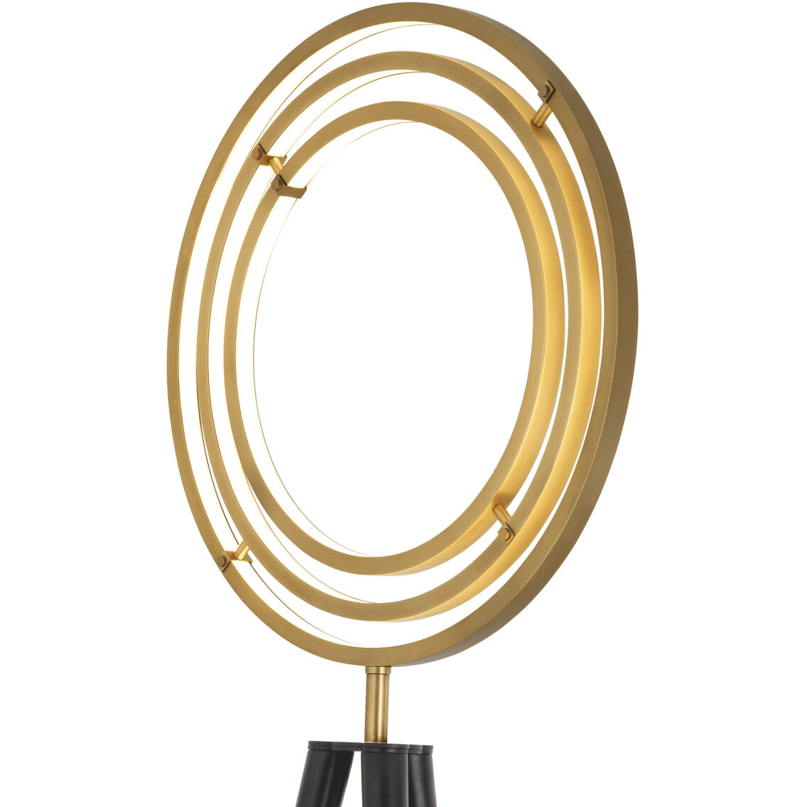 Cassini 80.71 inch Antique Brass with Black Floor Lamp Portable Light