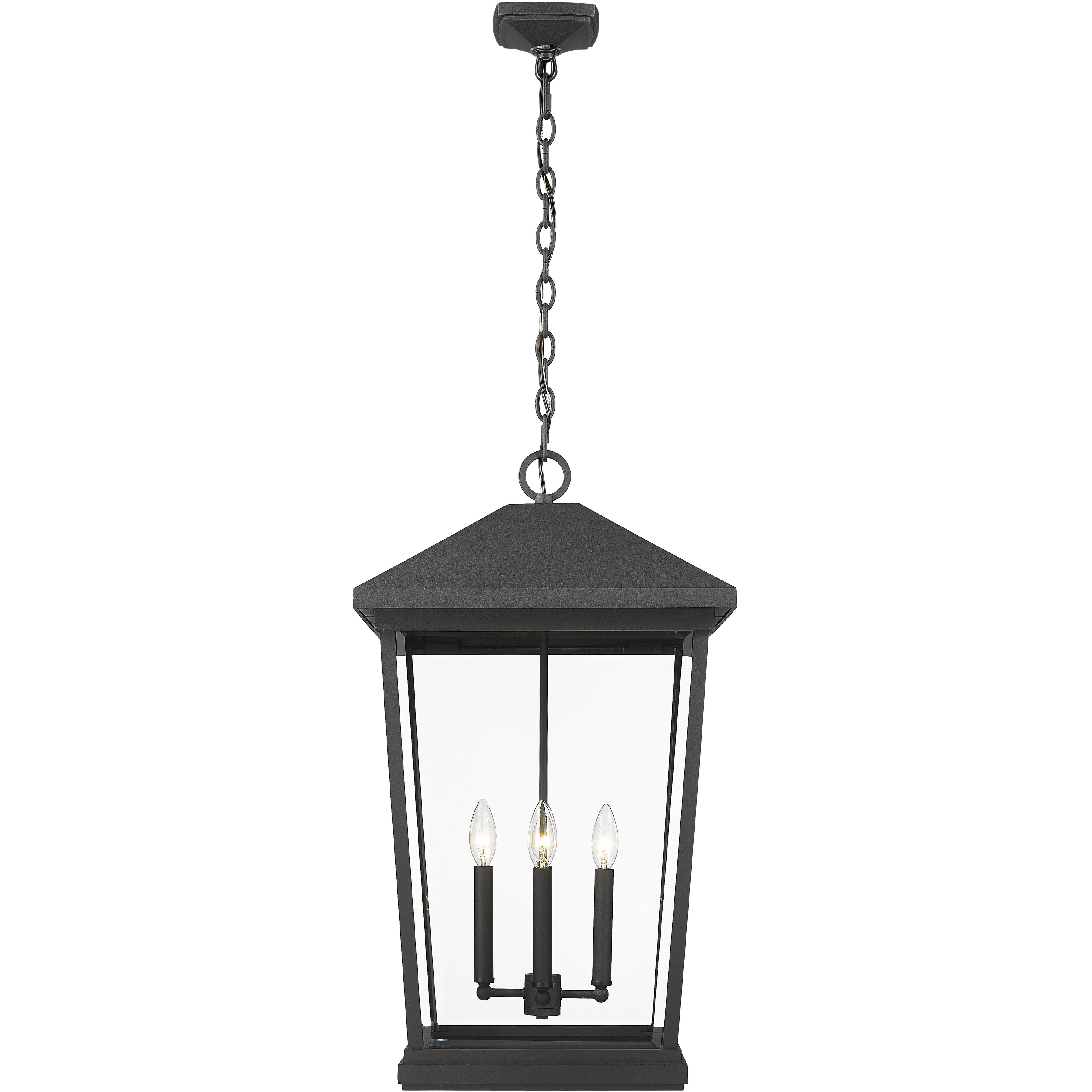 Beacon 4 Light 16 inch Black Outdoor Chain Mount Ceiling Fixture