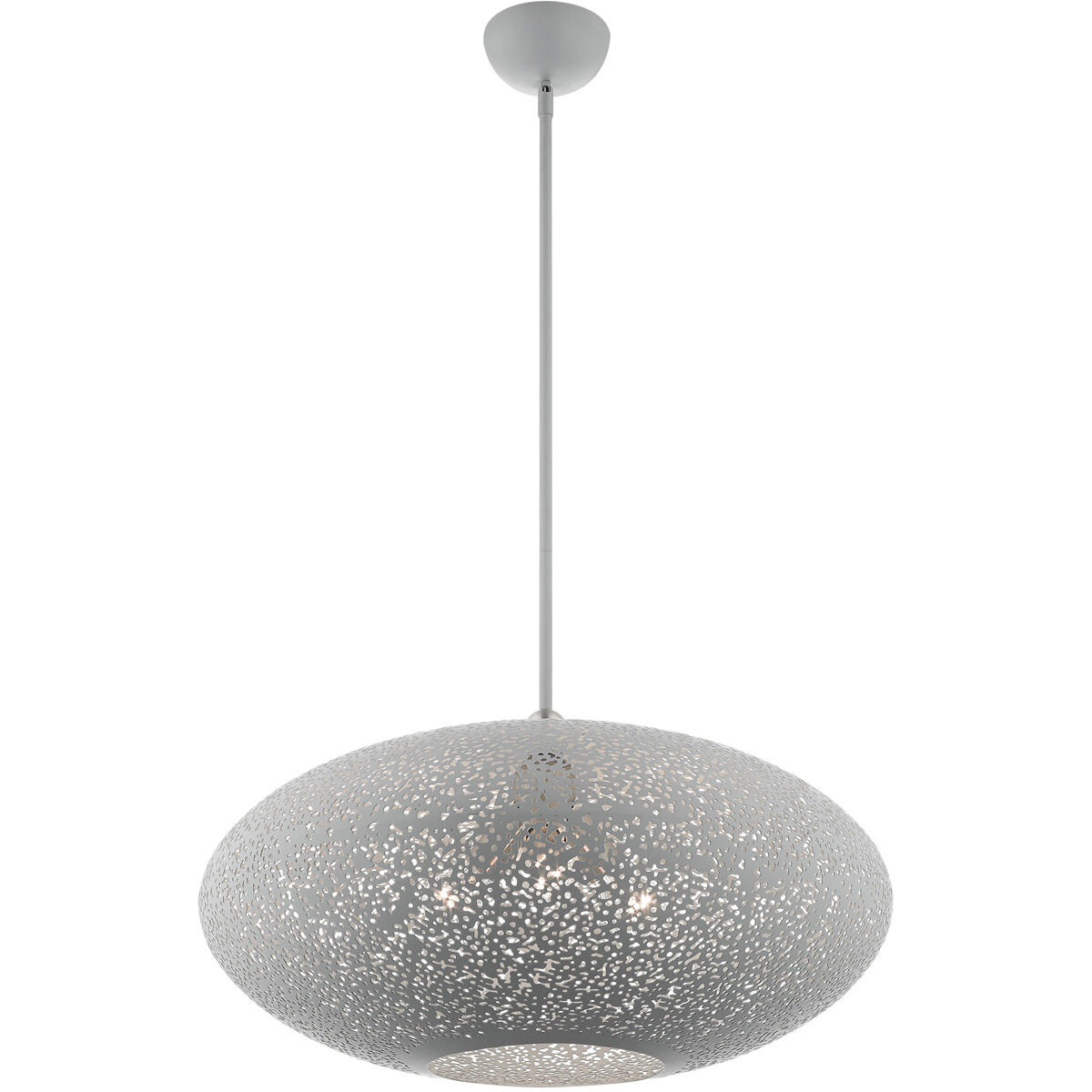 Charlton 3 Light 24 inch Nordic Gray with Brushed Nickel Accents Pendant Ceiling Light