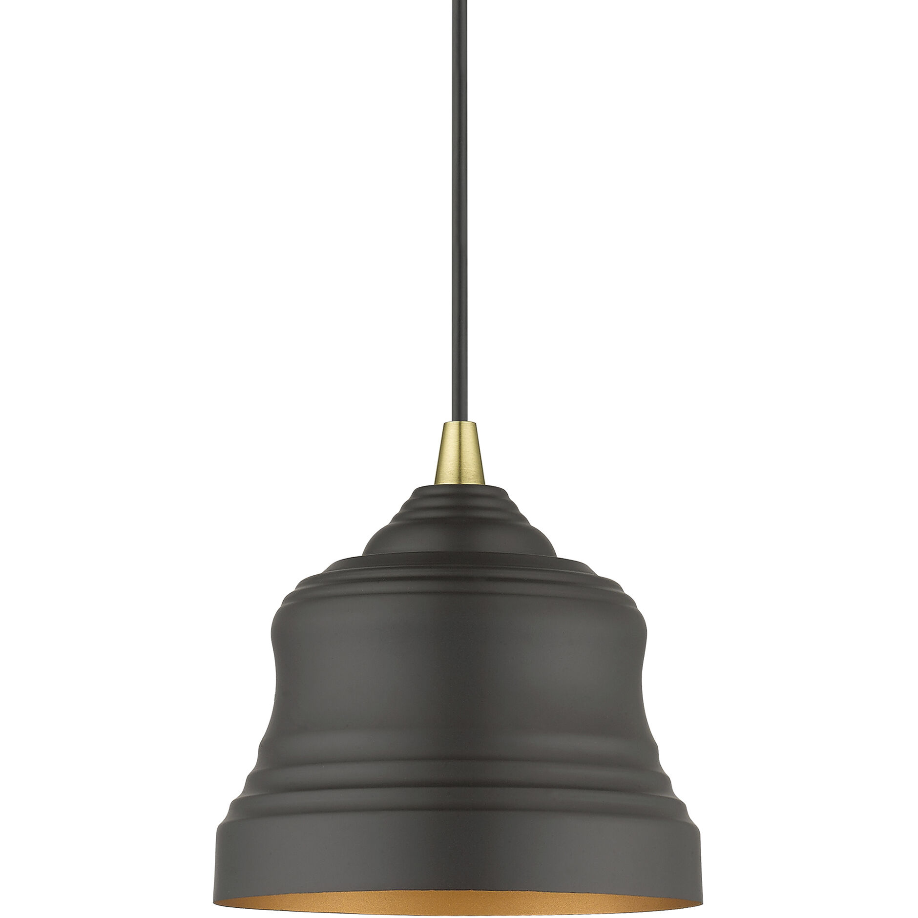 Endicott 1 Light 7 inch Bronze with Antique Brass Finish Accents Pendant Ceiling Light in Bronze with Antique Brass Accent
